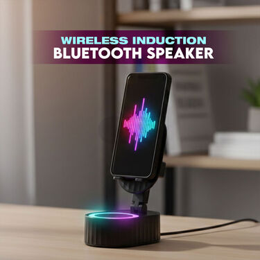 Magic Wireless Induction Speaker With Phone Holder And RGB lights (BLS7)