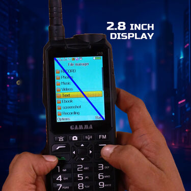 4 SIM Big Battery Big Mobile With Inbuilt Powerbank Torch And Emergency Light Gamma Mobile (PMH8)