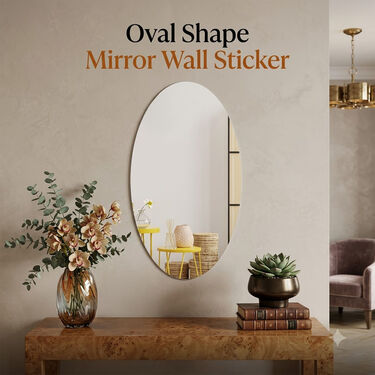 Oval Shape Mirror Wall Sticker (MWS3)