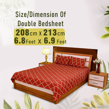Pack Of 5 Double Bed Sheets Set + 1 Double Bed Sheet Set Free (5BS18+1)