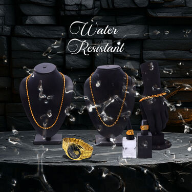 Golden Watch + 2 Chain + 2 Ring + Bracelet (MGW2C2RB1)