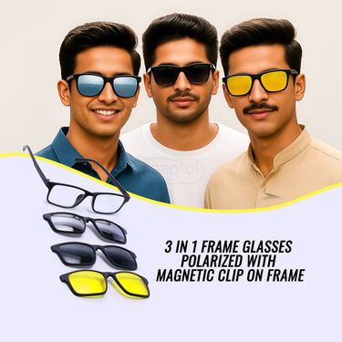 Full Frame Glass With 3 Polarised Clip On Lenses (FFPC1)