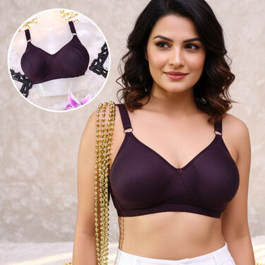 Pack of 3 Full Coverage Seamless Comfortable Daily Wear Bras (3FCB3)