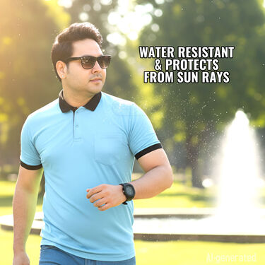 Pack of Designer Collar T-Shirts With Watch+Printed Wallet And Sunglass Free (5PTW9)