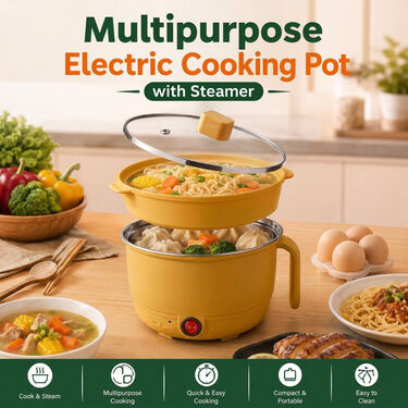 Multipurpose Electric Cooking Pot With Steamer (EFM13)