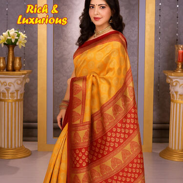 Elegant Art Silk Sarees B1 G1 Free (2AS16)