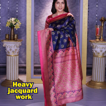Elegant Art Silk Sarees B1 G1 Free (2AS16)
