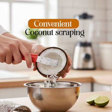 Stainless Steel Vada maker + Dosa Making Spoon + Free Coconut Scrapper (VM6)