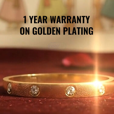 Mens Golden Austrain Diamond Kada Bracelet (GK4)