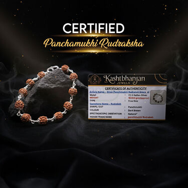 925 Italian Silver Panchmukhi Rudraksh Bracelet (ISRB1)