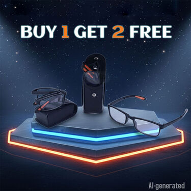 Full Frame Foldable Adaptive Power Reading Glasses Buy 1 Get 2 Free (3FORG11)