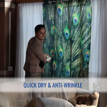 Peacock Printed Curtain (CU14)