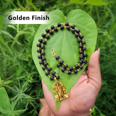 Golden Karungali Mala with Murgan Pendant (GKMP1)