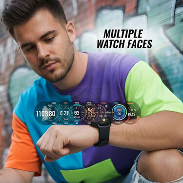 Premium Round Dial Smart Watch With 7 Bands (BCSW47)