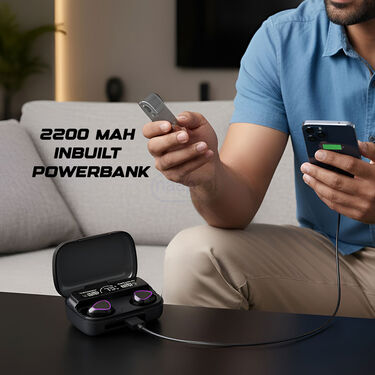 Wireless Bluetooth Earpods With Inbuilt Power Bank (TWS87)