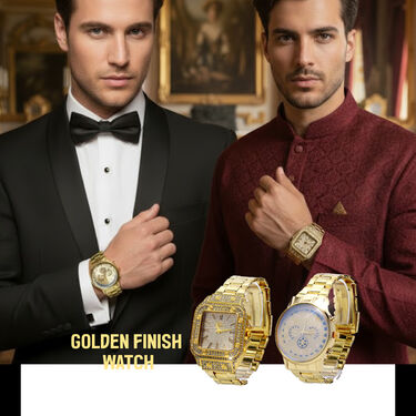 2 Mens Golden Watch (2MW17)