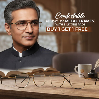 Comfortable All-Day Use Metal Frames With Silicone Pads Buy1 Get1 Free (2MF2)