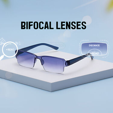 Rimless Bifocal Coloured Adaptive Power Reading Glasses Buy1 Get 2 Free (3BCORG12)