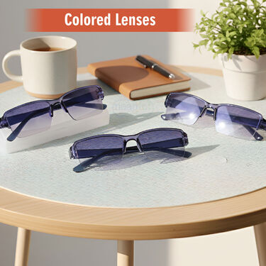 Rimless Bifocal Coloured Adaptive Power Reading Glasses Buy1 Get 2 Free (3BCORG12)