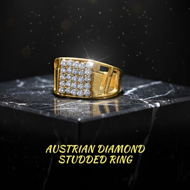 Golden Watch  + Chain + Designer Bracelet + Ring (MGWCBR16)