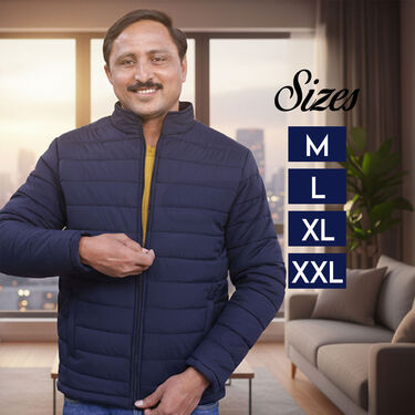 Mens Solid Puffer Jacket For Heavy Winters (MPJ3)