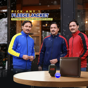 Pick Any 1 Fleece Jacket With Digital Watch And Wallet Free (1FJ16)