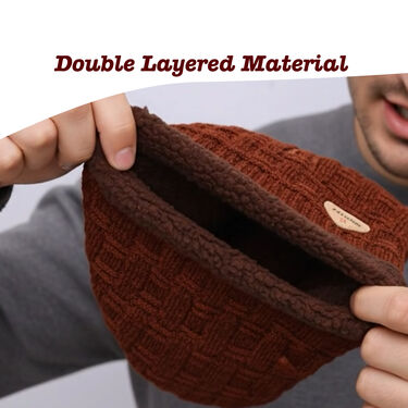 Winter Extra Warm Velvet Cap And Muffler Combo (WWC3)