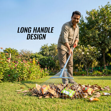 Adjustable Long Handle Steel Garden Rake (GHT6)