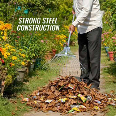 Adjustable Long Handle Steel Garden Rake (GHT6)