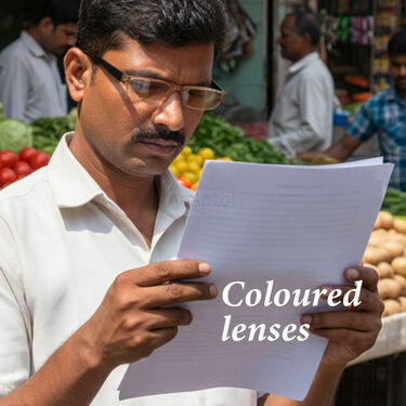 Rimless Coloured Adaptive Power Reading Glasses Buy 1 Get 2 Free (3CORG8)