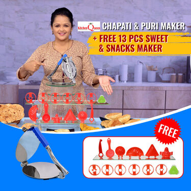 Chapati & Puri Press + Free 13 pcs Sweet & Snack Maker (CP13)