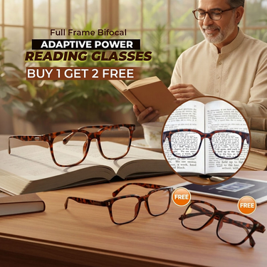 Full Frame Bifocal Adaptive Power Reading Glasses Buy 1 Get 2 Free (3BORG13)
