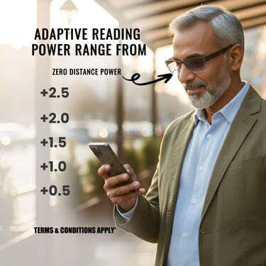 Rimless Bifocal Coloured Adaptive Power Reading Glasses Buy1 Get 2 Free (3BCORG16)