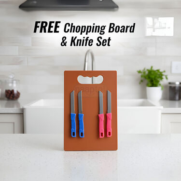 20 Pcs Copper Coated Cook & Serve Set + 5 Kitchen Tools + Chopping Board & Knife Set (20CC1A)