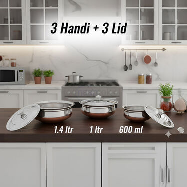20 Pcs Copper Coated Cook & Serve Set + 5 Kitchen Tools + Chopping Board & Knife Set (20CC1A)