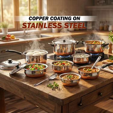 21 Pcs Copper Bottom Multipurpose Cook & Serve Set (21CC1)