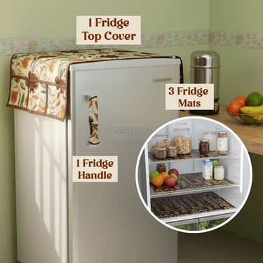 5 Pcs Fridge Cover Set With 10 Free Gifts (5FC7)