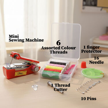 Mini Sewing Machine With 11 Pcs Sewing Kit (SEM11)