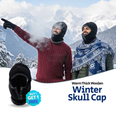 BOGO Warm Thick Woolen Winter Skull Cap (WWC4)