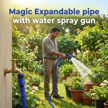 Magic Expandable Pipe With Water Spray Gun (HP7)