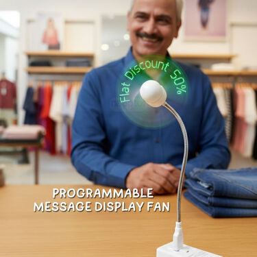 Led Light Programmable Message Display Fan (LL35)