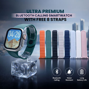 Ultra Premium Bluetooth Calling Smart Watch With Free 8 Strap (BSCW54)