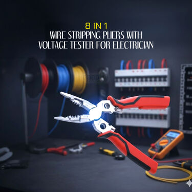 8 In1 Wire Stripping Pliers With Voltage Tester For Electrician (WS02)