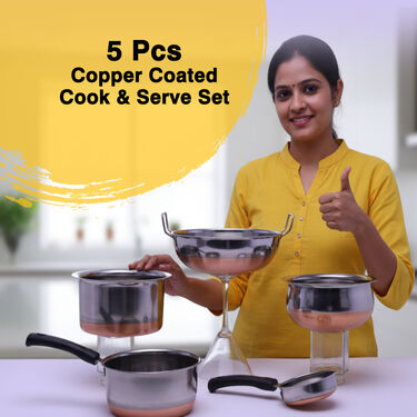 5 Pcs Copper Coated Cookware Set (5CCS1)