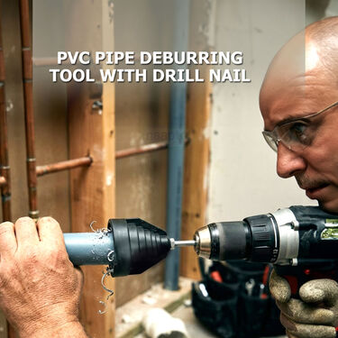 PVC Pipe Deburring Tool with Drill Nail For Plumber & Electrician (CC04)