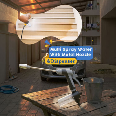 Multi Spray Water Gun Long Metal Nozzle With Dispenser (HPSG5)