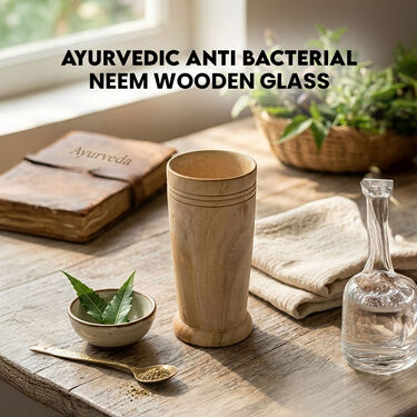 Ayurvedic Antibacterial Neem Wooden Glass (NUTRA37)