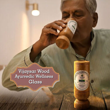Vijaysar Wood Ayurvedic Wellness Glass (NUTRA38)