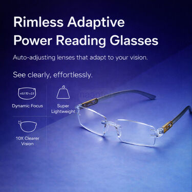 Rimless Adaptive Power Reading Glasses (1ORG10)