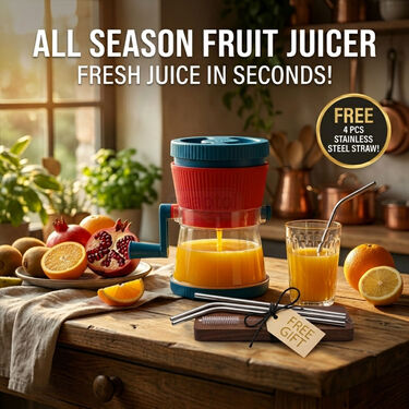 All season Fruit Juicer + 4 Pcs Stainless Steel Straw (FJ23)